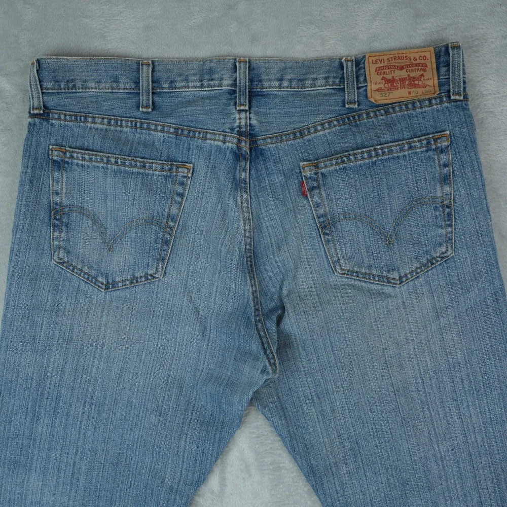 Vintage Levis 527 Low Rise Bootcut Jeans‎ Mens 40x26 Hemmed Y2K Western 2004